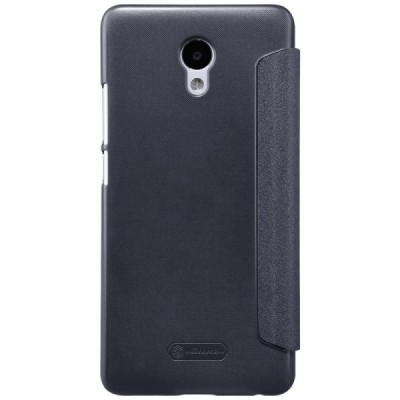 Meizu m5 note pilkas odinis atverčiamas Nillkin Sparkle dėklas / Priedai.lt