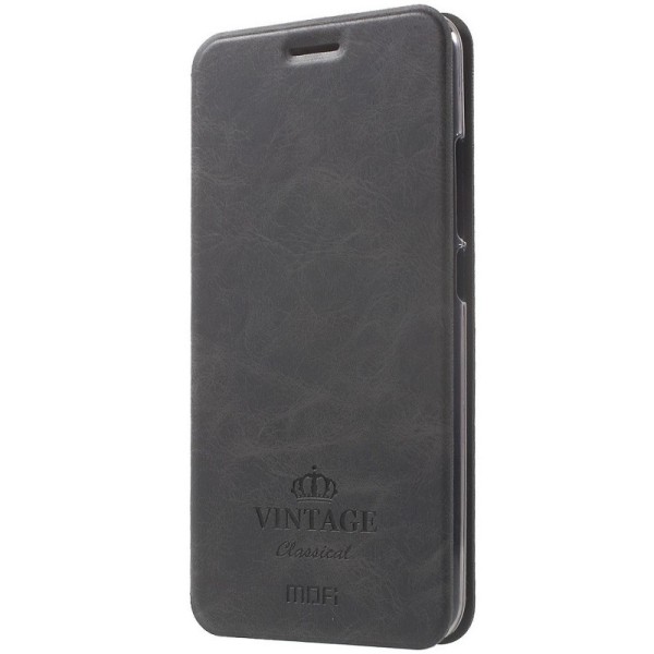 „Mofi“ Vintage atvērams maciņš - melns (m5 note)