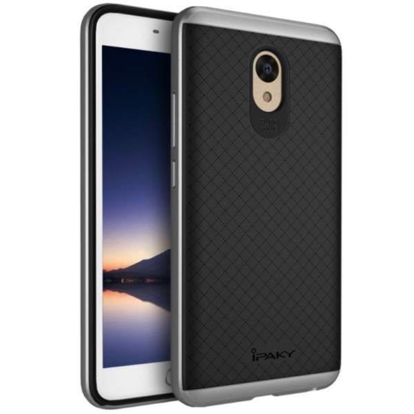 „IPAKY“ cieta silikona (TPU) apvalks - melns / peleks (m5 note)