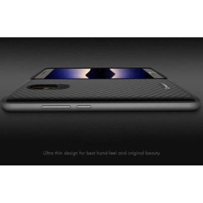 Meizu m5 note „IPAKY“ cieta silikona (TPU) melns apvalks (apmales - pelekā krāsā) / Vacins.lv