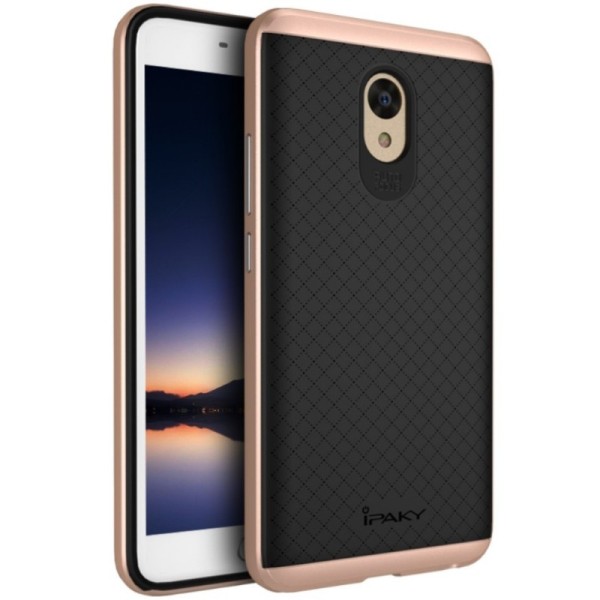„IPAKY“ cieta silikona (TPU) apvalks - melns / rozs (m5 note)