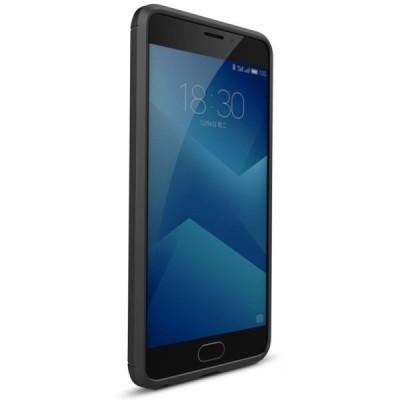 Meizu m5 note „Carbon“ kieto silikono TPU juodas dėklas - nugarėlė / Priedai.lt