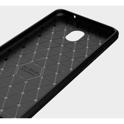 Meizu m5 note „Carbon“ kieto silikono TPU juodas dėklas - nugarėlė / Priedai.lt