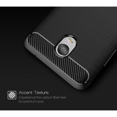 Meizu m5 note „Carbon“ kieto silikono TPU juodas dėklas - nugarėlė / Priedai.lt