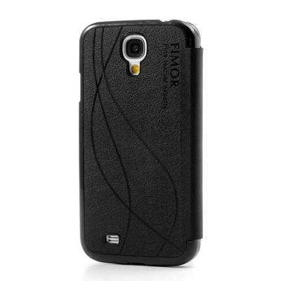 „Fimor“ atverčiamas juodas Samsung Galaxy S4 dėklas - dangtelis / Priedai.lt