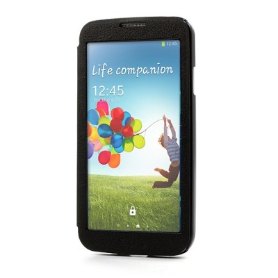 „Fimor“ atverčiamas juodas Samsung Galaxy S4 dėklas - dangtelis / Priedai.lt