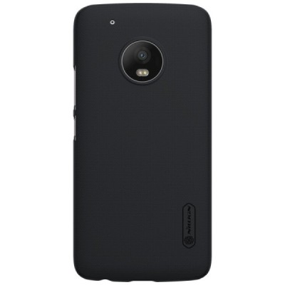 Motorola Moto G5 Plus (Gen 5 XT1684) Nillkin Frosted Shield juodas plastikinis dėklas + apsauginė ekrano plėvelė / Priedai.lt