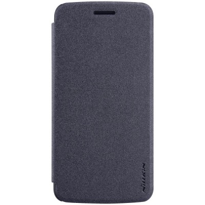 Motorola Moto G5 Plus (Gen 5 XT1684) pilkas odinis atverčiamas Nillkin Sparkle dėklas / Priedai.lt