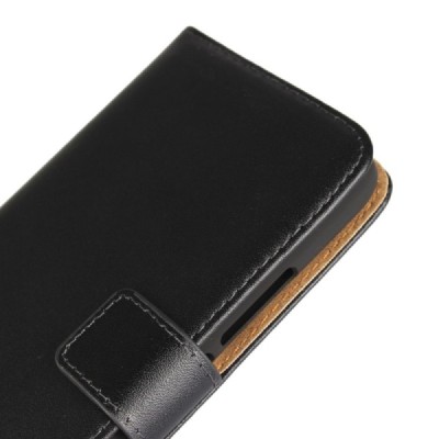 Motorola Moto G5 Plus (XT1684) atvēramais ādas melns Casual maciņš (maks) / Vacins.lv