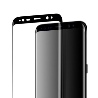 Samsung Galaxy S8+ (G955) HOCO Tempered Glass melns ekrāna aizsargstikls / Vacins.lv