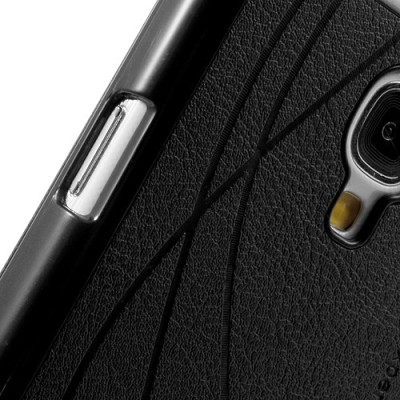 „Fimor“ atverčiamas juodas Samsung Galaxy S4 dėklas - dangtelis / Priedai.lt