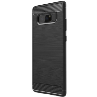 Samsung Galaxy Note 8 (N950F) „Carbon“ kieto silikono TPU juodas dėklas - nugarėlė / Priedai.lt
