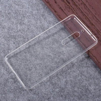 Nokia 5 skaidrus (permatomas) kieto silikono TPU ploniausias pasaulyje bespalvis dėklas / Priedai.lt