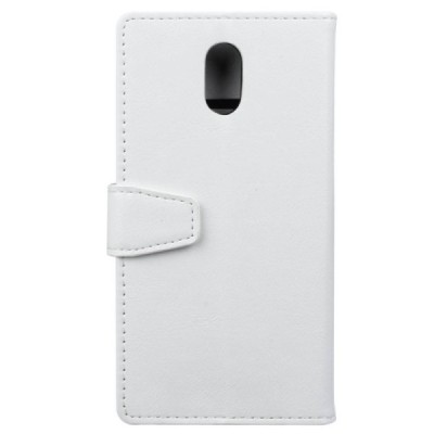 Nokia 3 atvēramais ādas balts maciņš, grāmata (maks) / Vacins.lv