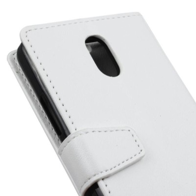 Nokia 3 atvēramais ādas balts maciņš, grāmata (maks) / Vacins.lv