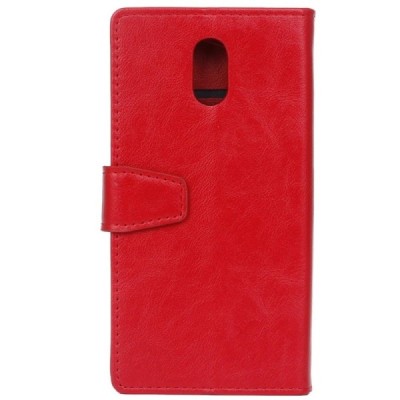 Nokia 3 atvēramais ādas sarkans maciņš, grāmata (maks) / Vacins.lv