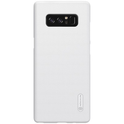Nillkin Frosted Shield Samsung Galaxy Note 8 (N950F) baltas plastikinis dėklas + apsauginė ekrano plėvelė / Priedai.lt