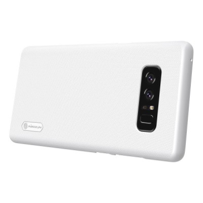 Nillkin Frosted Shield Samsung Galaxy Note 8 (N950F) baltas plastikinis dėklas + apsauginė ekrano plėvelė / Priedai.lt