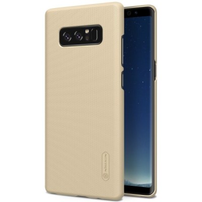 Nillkin Frosted Shield Samsung Galaxy Note 8 (N950F) auksinis plastikinis dėklas + apsauginė ekrano plėvelė / Priedai.lt