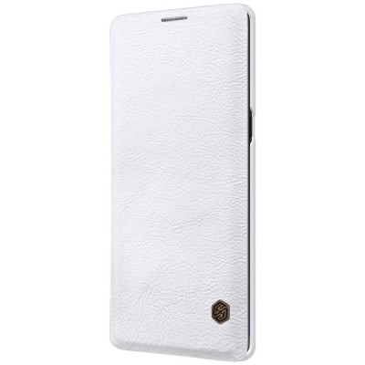 Prabangus „Nillkin“ Qin serijos baltas odinis atverčiamas Samsung Galaxy Note 8 (N950F) dėklas / Priedai.lt