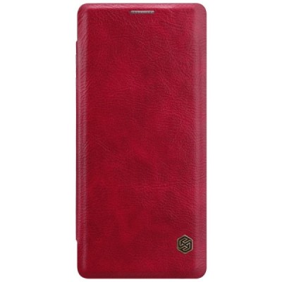 Prabangus „Nillkin“ Qin serijos raudonas odinis atverčiamas Samsung Galaxy Note 8 (N950F) dėklas / Priedai.lt