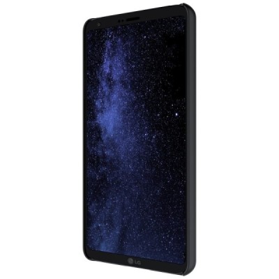 LG G6 (H870) Nillkin Frosted Shield melns plastmasas futrālis + ekrāna aizsargplēve / Vacins.lv