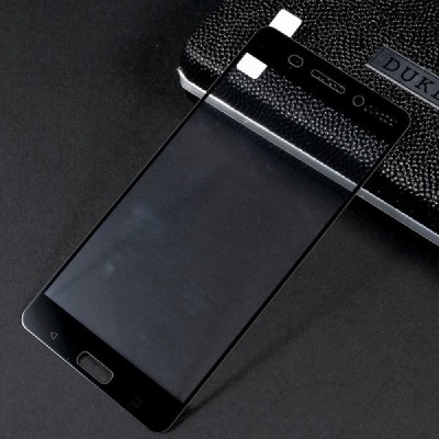 Nokia 6 Calans Tempered Glass melns ekrāna aizsargstikls / Vacins.lv
