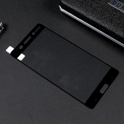 Nokia 6 Calans Tempered Glass melns ekrāna aizsargstikls / Vacins.lv