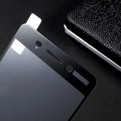 Nokia 6 Calans Tempered Glass melns ekrāna aizsargstikls / Vacins.lv