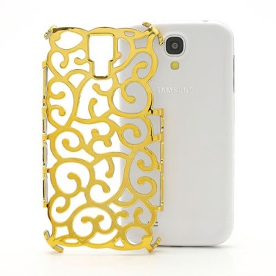 Zeltā krāsā, viegls, plastmasas un elegants Samsung Galaxy S4 futrālis (aizmugurēja daļa, maciņš) / Vacins.lv