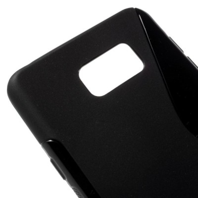 Galaxy Note 5 (N920) „S-Line“ cieta silikona (TPU) melns apvalks / vacins.lv