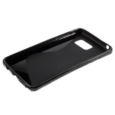 Galaxy Note 5 (N920) „S-Line“ cieta silikona (TPU) melns apvalks / vacins.lv