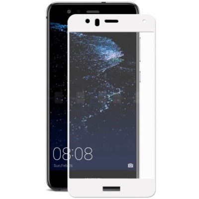 Huawei P10 Lite Hat-Prince Tempered Glass balts ekrāna aizsargstikls / Vacins.lv