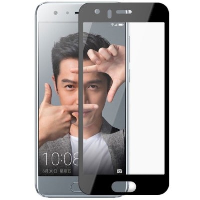 Huawei Honor 9 (Honor 9 Pemium) „Lenuo“ Tempered Glass melns ekrāna aizsargstikls / Vacins.lv