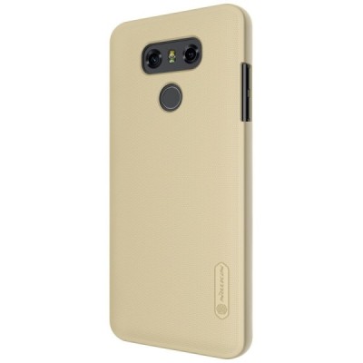LG G6 (H870) Nillkin Frosted Shield zelta plastmasas futrālis + ekrāna aizsargplēve / Vacins.lv