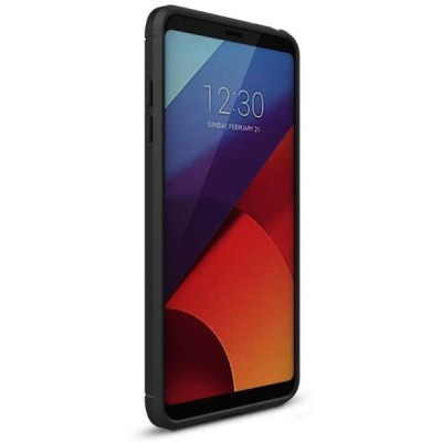 LG G6 (H870) „Carbon“ твердый силиконовый чехол (TPU) - черный | Vacins.lv