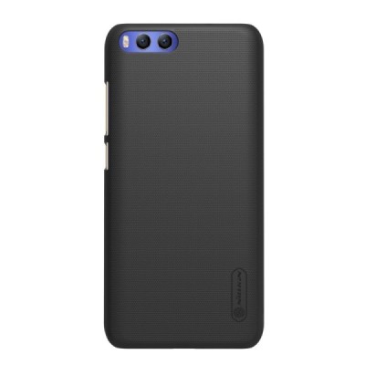 Xiaomi Mi 6 Nillkin Frosted Shield чёрный пластиковый чехол + защитная пленка для экрана | Vacins.lv