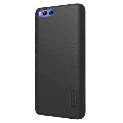 Xiaomi Mi 6 Nillkin Frosted Shield чёрный пластиковый чехол + защитная пленка для экрана | Vacins.lv