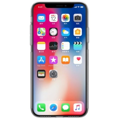 Apple iPhone X (iPhone Xs) Nillkin Nature тонкий прозрачный силиконовый чехол (TPU) | Vacins.lv