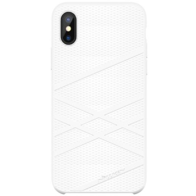 Nillkin Flex Apple iPhone X (iPhone Xs) твердый силиконовый чехол - белый | Vacins.lv