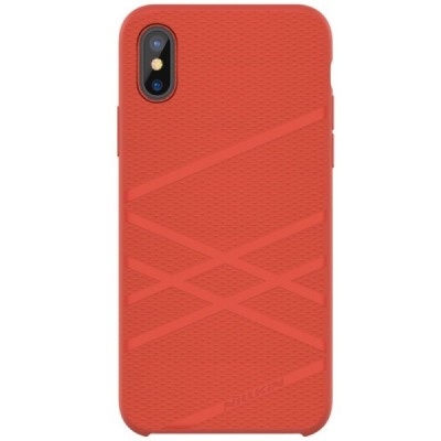 Nillkin Flex Apple iPhone X (iPhone Xs) твердый силиконовый чехол - красный | Vacins.lv