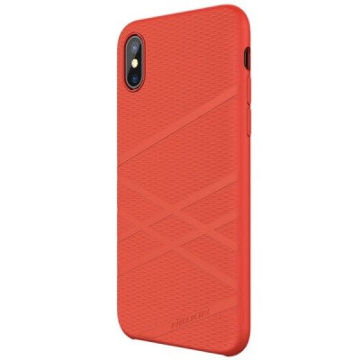 Apple iPhone X (iPhone Xs) Nillkin Flex sarkans cieta silikona apvalks / vacins.lv