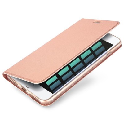 „Dux Ducis“ Skin серии Apple iPhone 7 Plus (iPhone 8 Plus) розовый кожаный чехол-книжка | Vacins.lv