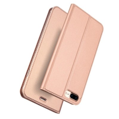 „Dux Ducis“ Skin серии Apple iPhone 7 Plus (iPhone 8 Plus) розовый кожаный чехол-книжка | Vacins.lv