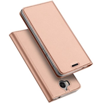„Dux Ducis“ Skin серии Huawei Y5 2017 (Y5 III) / Y6 2017 розовый кожаный чехол-книжка | Vacins.lv