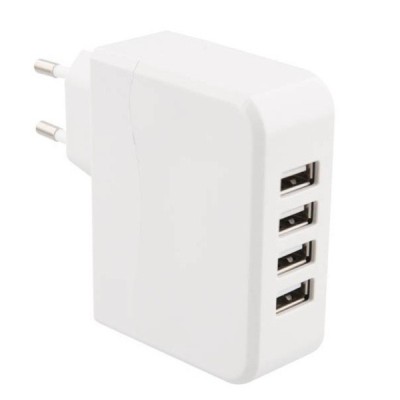 „T'nB“ tīkla lādētājs ar četrām USB ligzdām / Vacins.lv