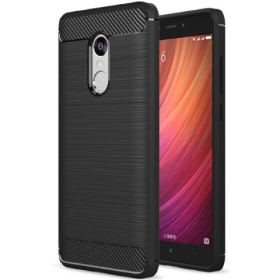 Xiaomi Redmi Note 4 „Carbon“ твердый силиконовый чехол (TPU) - черный | Vacins.lv