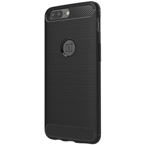 „Carbon“ cieta silikona (TPU) apvalks - melns (OnePlus 5)