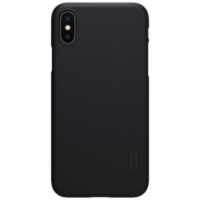 Nillkin Super Frosted Shield Apple iPhone X (iPhone Xs) чёрный пластиковый чехол | Vacins.lv