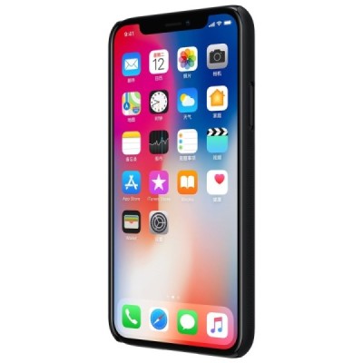 Nillkin Super Frosted Shield Apple iPhone X (iPhone Xs) чёрный пластиковый чехол | Vacins.lv